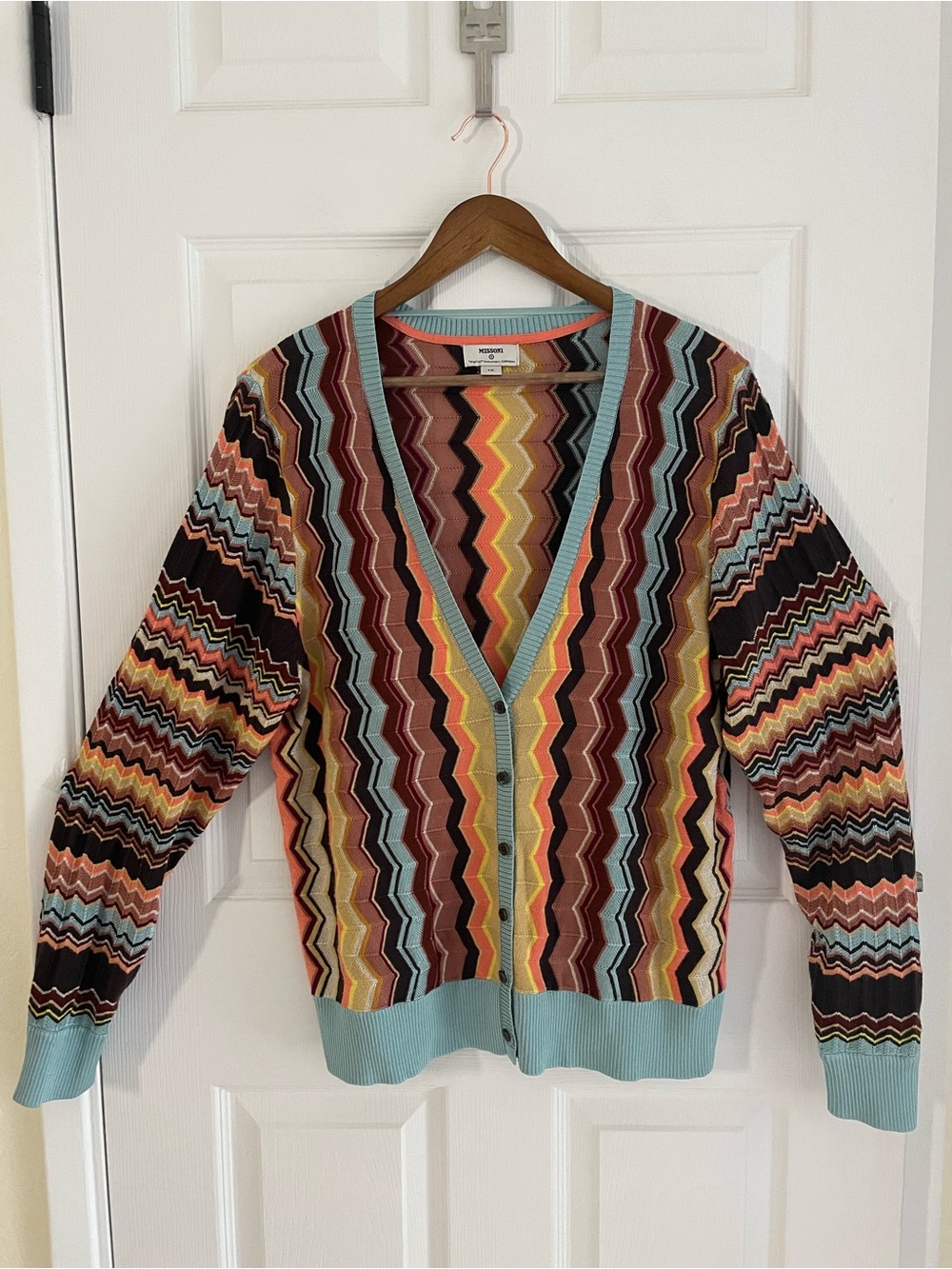 Missoni for Target 20th Anniversary Chevron Knit Cardigan Sweater Pastel 1X